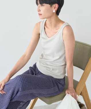 AMERICAN HOLIC ラメテレコタンクトップ