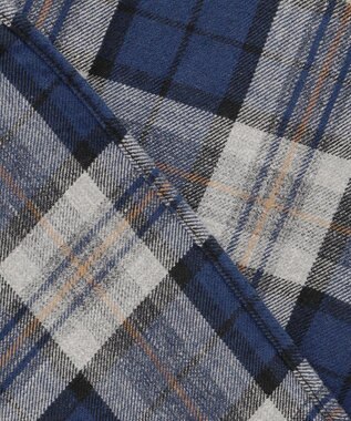 JOSEPH ABBOUD MOUNTAIN 【サスティナブル】オーガニックラフィーチェック シャツ ネイビー系4