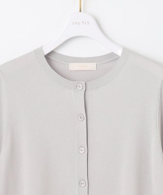 ANY SIS 【洗える】ハーフスリーブ カーディガン アイスグレー