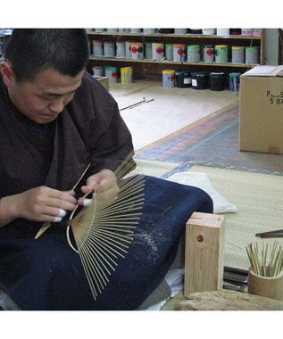 PRESENTERS ROOM 美濃和紙 水うちわ 小判型(アザミ) -