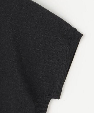 23区 【洗える】レーヨンポリエステルストレッチ プルオーバー ラメニット ブラック系