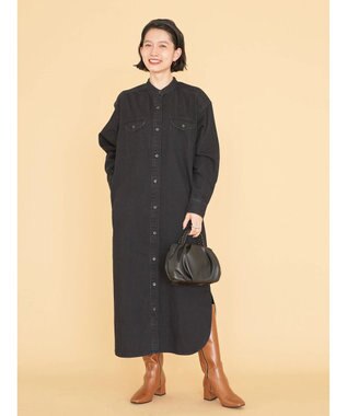 AMERICAN HOLIC デニムシャツワンピース Black