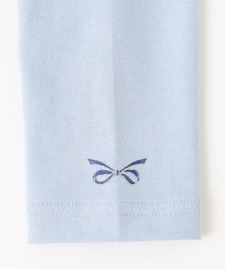 組曲 KIDS 【150-160cm】リボンアート Tシャツ サックスブルー系