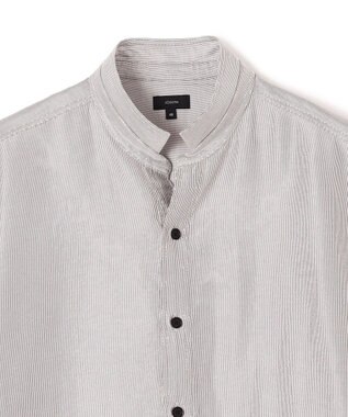 JOSEPH HOMME ストレッチマイヤー　ウイングカラー半袖シャツ ライトグレー系