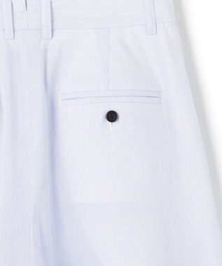 uncrave コットンクロスストライプ ワイドトラウザー サックスストライプ