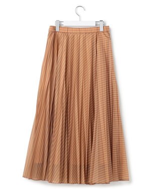 ICB カールマイヤープリーツ スカート アンバーブラウン