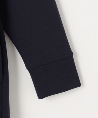 自由区 L 【WEB限定・洗える】マットストレッチダンボールフーディー ワンピース ネイビー