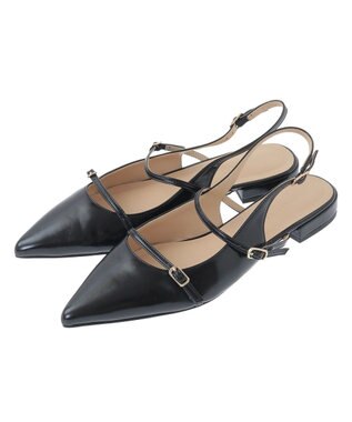 YECCA VECCA バックストラップメリージェーンパンプス Black