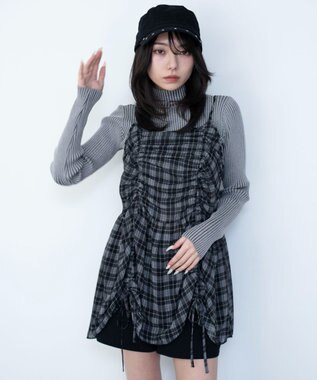 WEGO ドロストデザインキャミワンピース