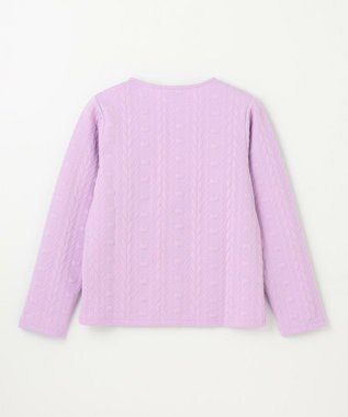 ANY KIDS ふくれジャガードカーディガン ラベンダー