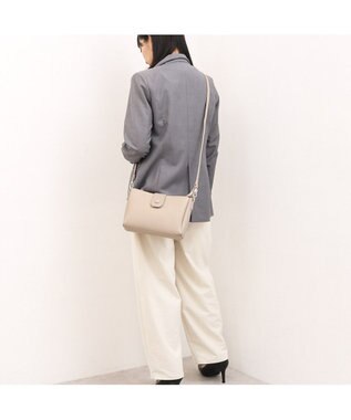 UNBILLION カシュカシュ cachecache / 横型3つ口ショルダーバッグ ベージュ