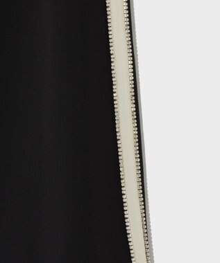 GRACE CONTINENTAL ラインビジューロングスカート ブラック