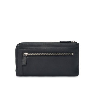 PELLE BORSA メッシュL字ファスナーコンパクト長財布 Chrono Weave クロノウィーブ 5843 ブラック