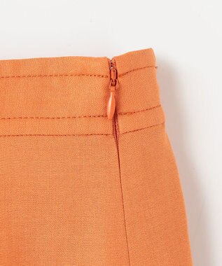 GRACE CONTINENTAL リネンタッチタックフレアスカート オレンジ