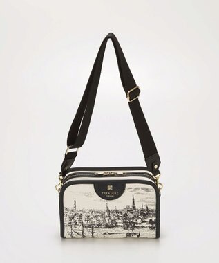 TOPKAPI 【TREASURE TOPKAPI】キャンバス プリント ワンハンドル ショルダーバッグ ホワイト