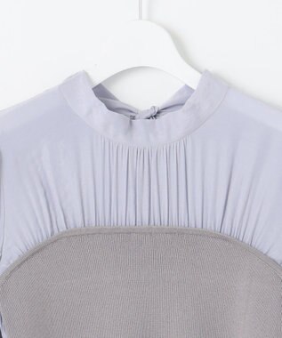 Feroux 【洗える】ビスチェドッキングニット プルオーバー スカイブルー系