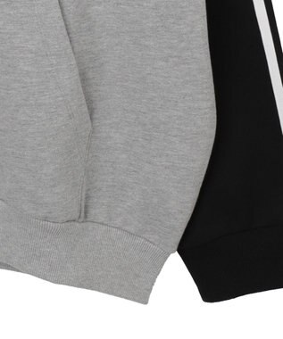 WEGO 【ユニセックス着用ITEM】ラグラングラフィックZIPパーカー ブラック