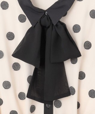 GRACE CONTINENTAL ラメドット刺繍ドレス キナリ