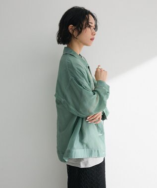 Green Parks ・ＥＬＥＮＣＡＲＥ　ＤＵＥ　カラーステッチシアーＧジャン Green