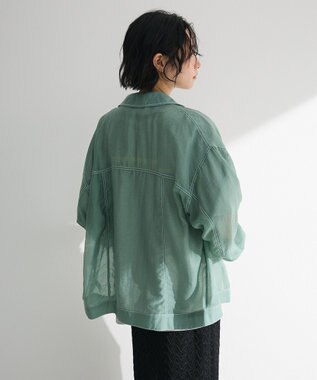 Green Parks ・ＥＬＥＮＣＡＲＥ　ＤＵＥ　カラーステッチシアーＧジャン Green