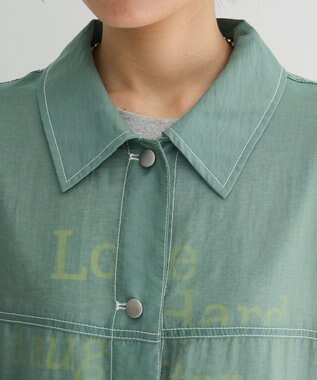 Green Parks ・ＥＬＥＮＣＡＲＥ　ＤＵＥ　カラーステッチシアーＧジャン Green