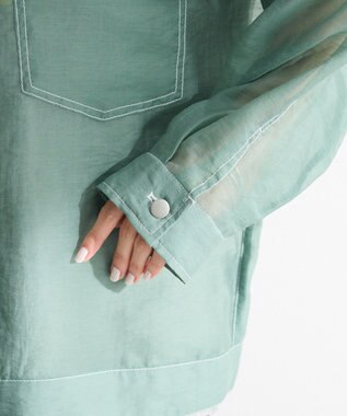 Green Parks ・ＥＬＥＮＣＡＲＥ　ＤＵＥ　カラーステッチシアーＧジャン Green