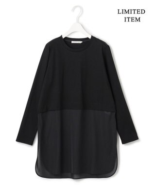 ICB L 【WEB限定・洗える】 シアージャージーコンビ カットソー ブラック系