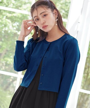 Tiaclasse 【洗える】前開きポンチボレロ ターコイズ