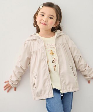 ANY KIDS 【フード取り外し/洗濯機可能】撥水加工リバーシブルゾン ミルクティー