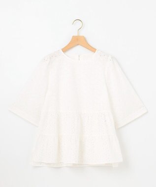 組曲 S エンブロイダリーレースフリル ブラウス アイボリー系