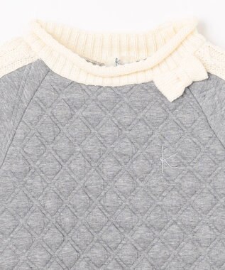 組曲 KIDS 【110-140㎝】ダイヤキルト ワンピース グレー系