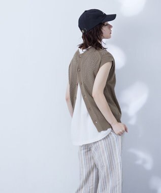 J.PRESS YORK STREET 【WOMEN】コットンコードベスト ブラウン系