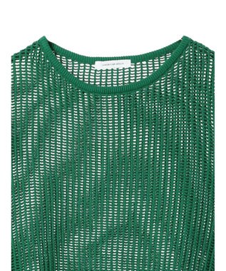 AMERICAN HOLIC 透かし編みメッシュニットプルオーバー Green