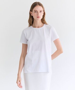 BEIGE， BROIS / コットンストレッチシャツテールTシャツ