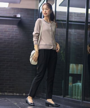 Tiaclasse 【接触冷感・洗える】はき痩せ美脚パンツ ブラック