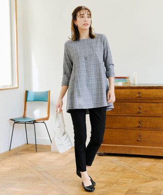 Tiaclasse 【接触冷感・洗える】はき痩せ美脚パンツ ブラック