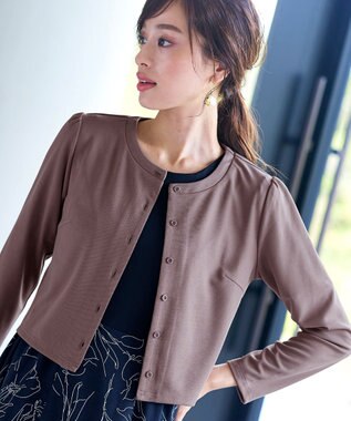 Tiaclasse 【洗える】前開きポンチボレロ モカ