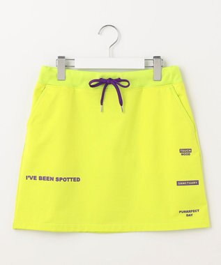 PW CIRCULUS 【WOMEN】【洗える/軽量】裏毛 ロゴ スカート ゴルフウェア レディース ライム