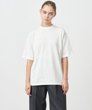 DRY COTTON JERSEY | モックネックTシャツ, WHITE, 01