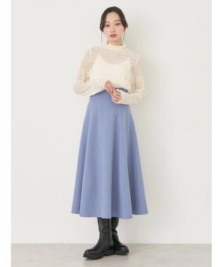earth music&ecology ジャガードシャーリングシアートップス Ivory