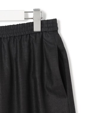 23区 S 【洗える】トリアセスラブストレッチ ワイド パンツ ブラック系