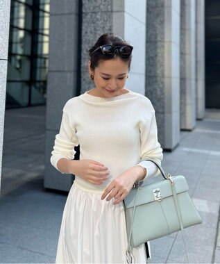 Green Parks AnriettMusee  リブニットドッキングワンピース Off White