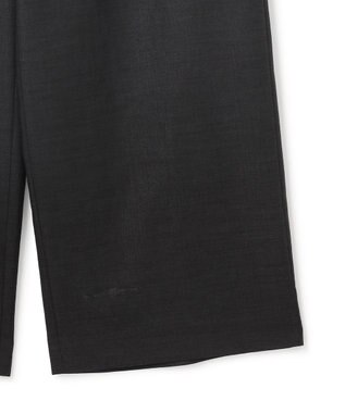 23区 S 【洗える】トリアセスラブストレッチ ワイド パンツ ブラック系