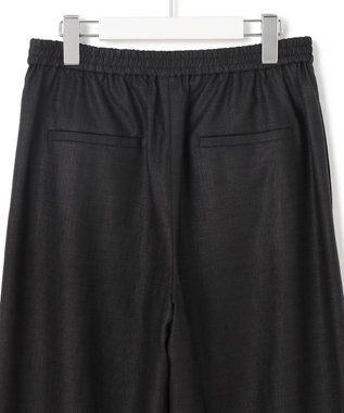 23区 【洗える】トリアセスラブストレッチ ワイド パンツ ブラック系