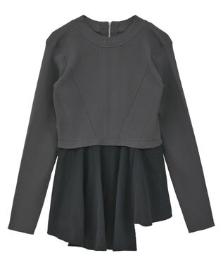 Green Parks ・ＥＬＥＮＣＡＲＥ　ＤＵＥ　ハイブリットハイネックニット Charcoal Gray