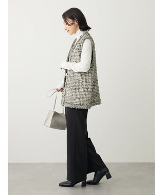 Green Parks ・ＥＬＥＮＣＡＲＥ　ＤＵＥ　ツィードノーカラーベスト Ivory