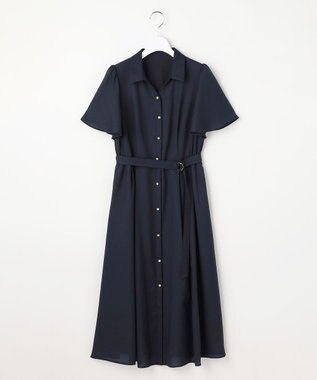 ANY SIS スムージーポリエステル ワンピース ネイビー