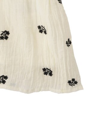 AMERICAN HOLIC 花柄刺繍シャーリングブラウス Off White