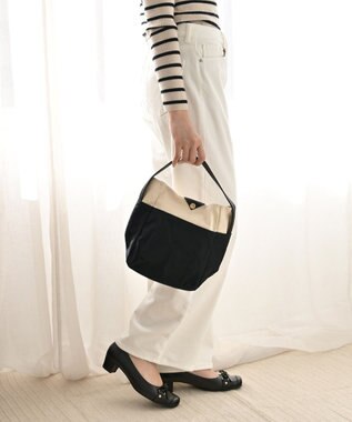 NIZYU KANO TWO-TONE ミニトート 生成り×ブラック