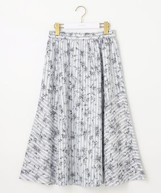 ANY SIS 【洗える】ラインフラワーストライプ スカート アイボリー系